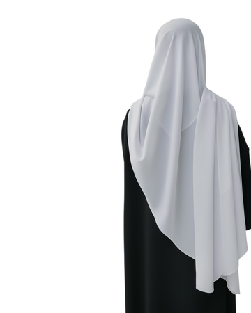 حجاب ابيض لؤلؤي