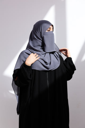 نقاب اصايل (رمادي سموك)